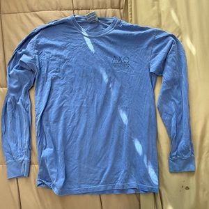 Navy blue long sleeve comfort colors Alpha Chi Omega T-shirt